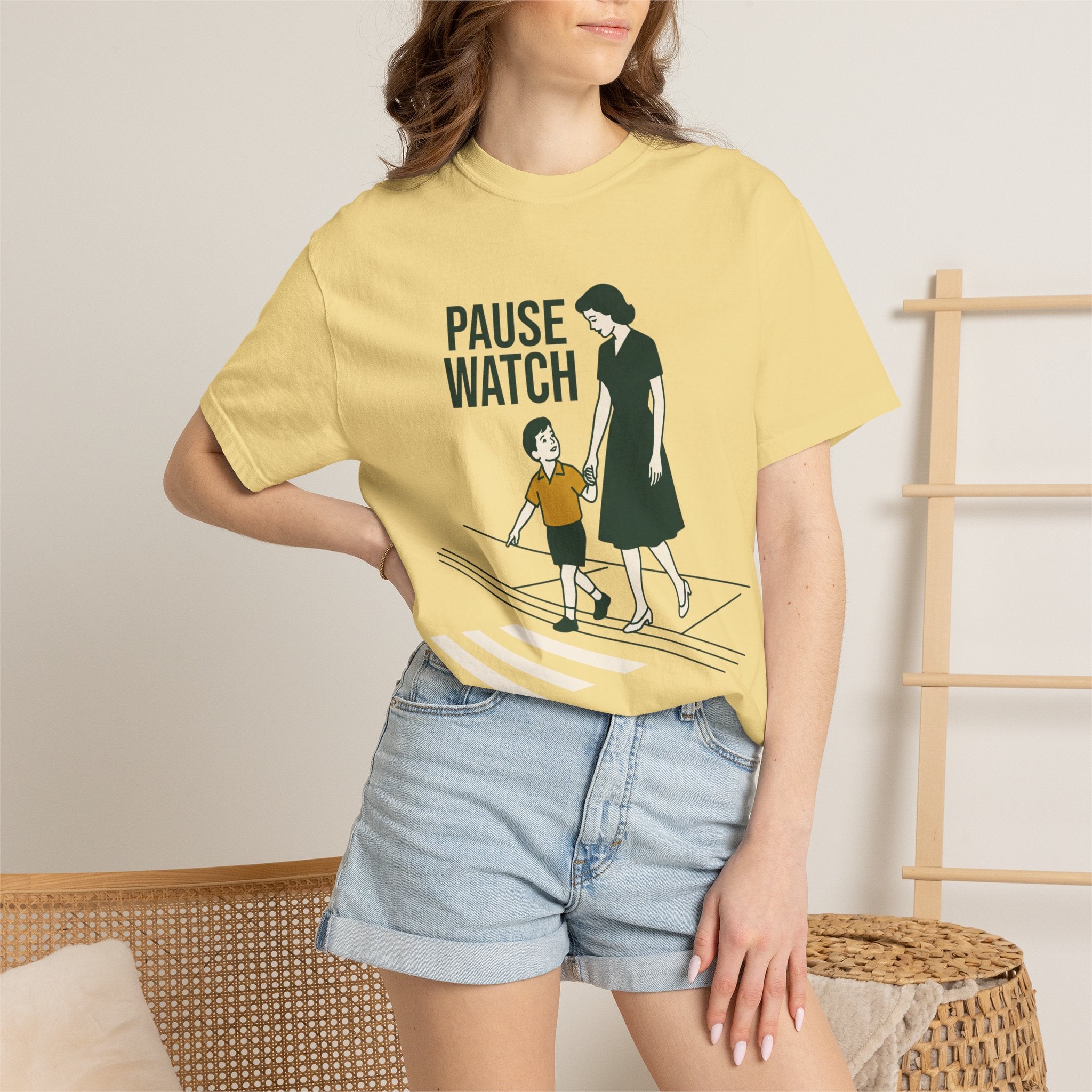 Crosswalk? Pause Watch. Tee
