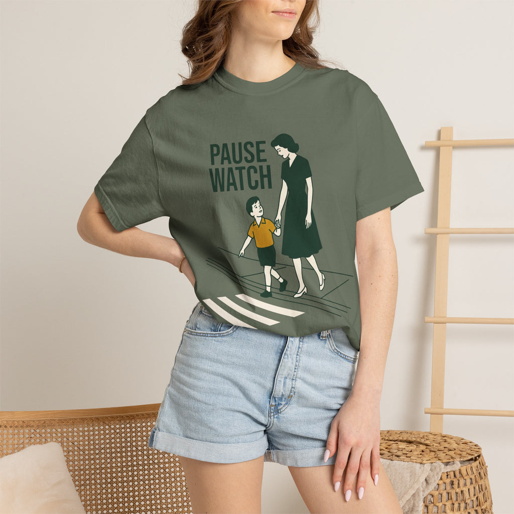 Crosswalk? Pause Watch. Tee