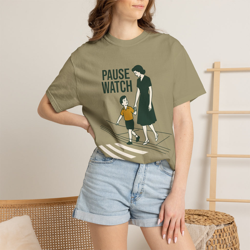 Crosswalk? Pause Watch. Tee