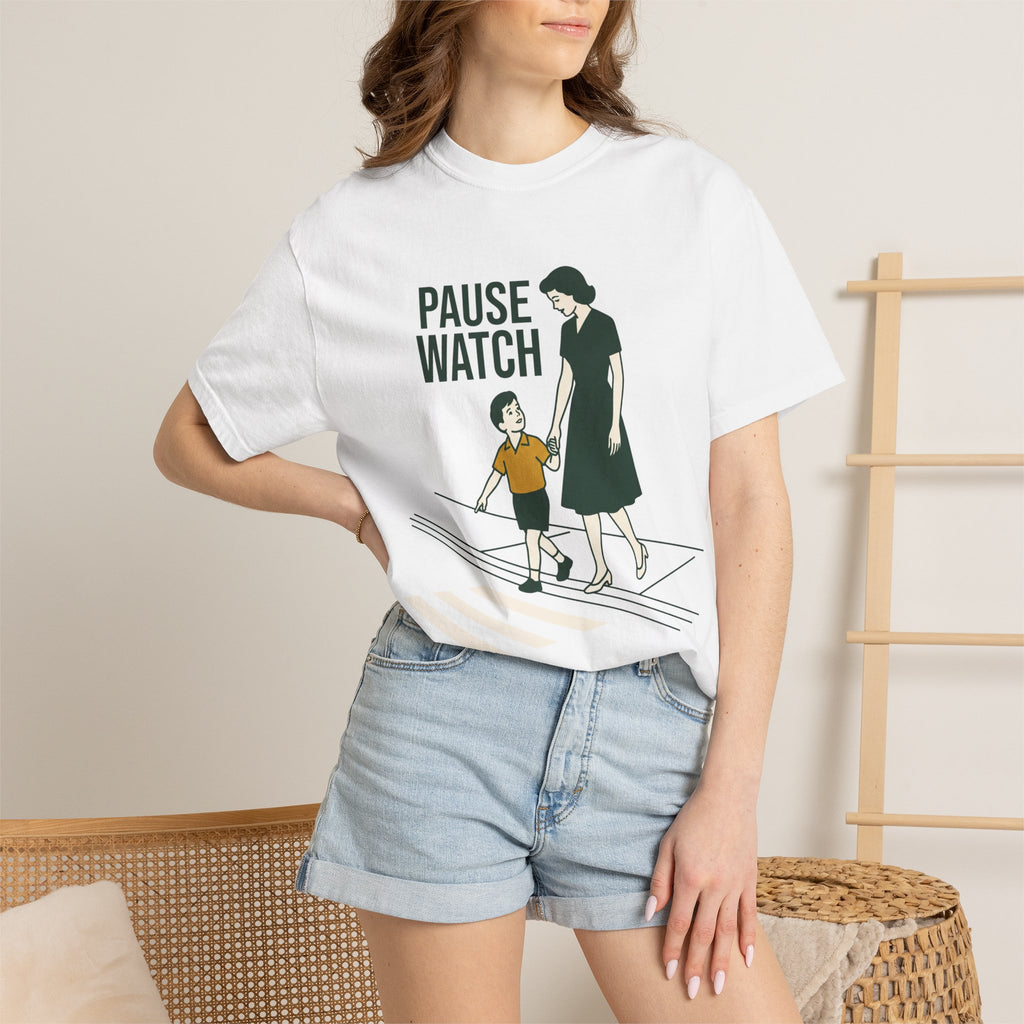 Crosswalk? Pause Watch. Tee