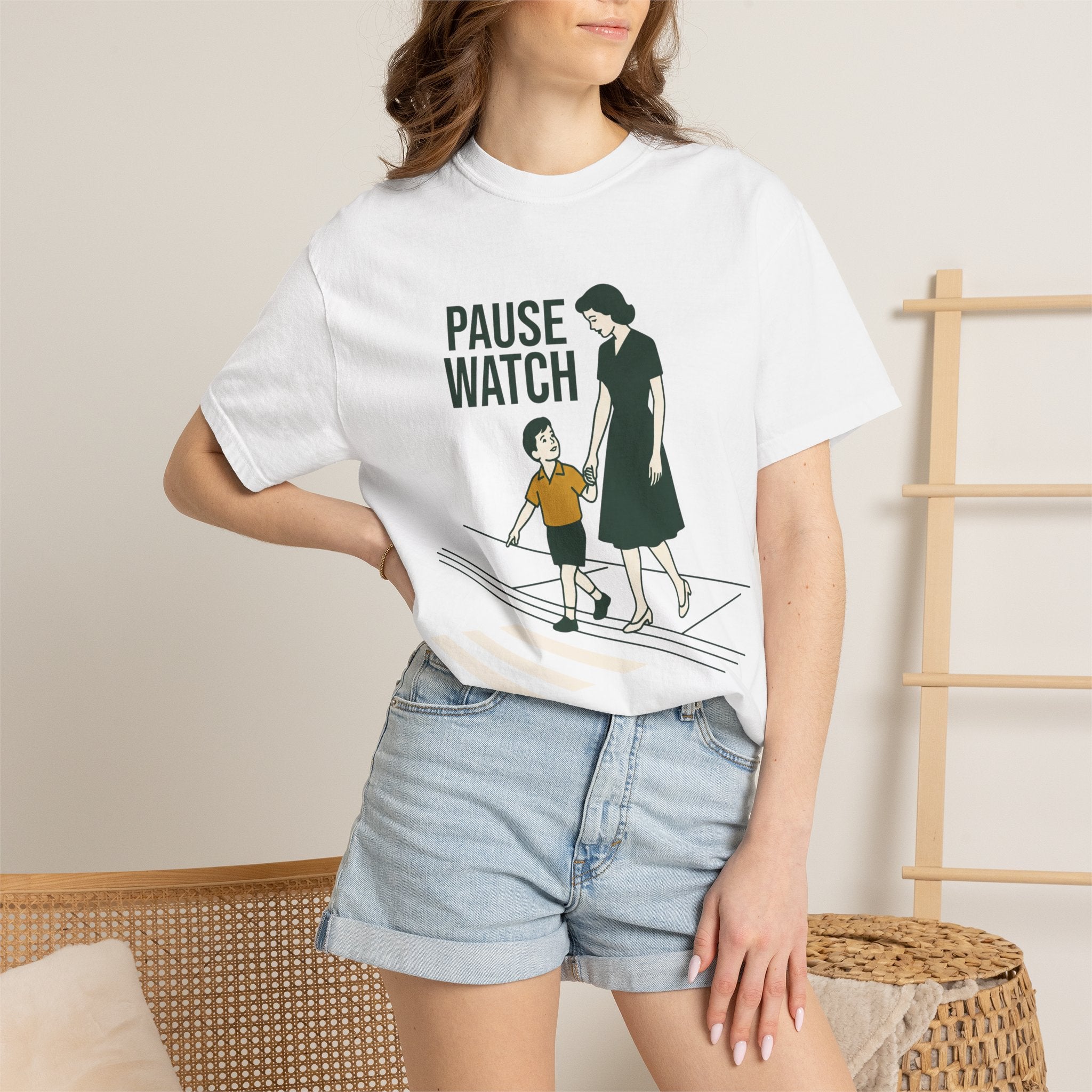 Crosswalk? Pause Watch. Tee