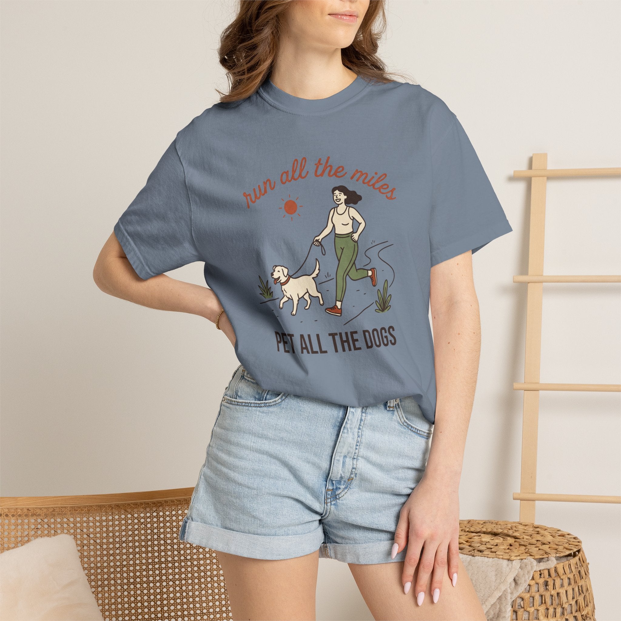 Run All the Miles, Pet All the Dogs Tee