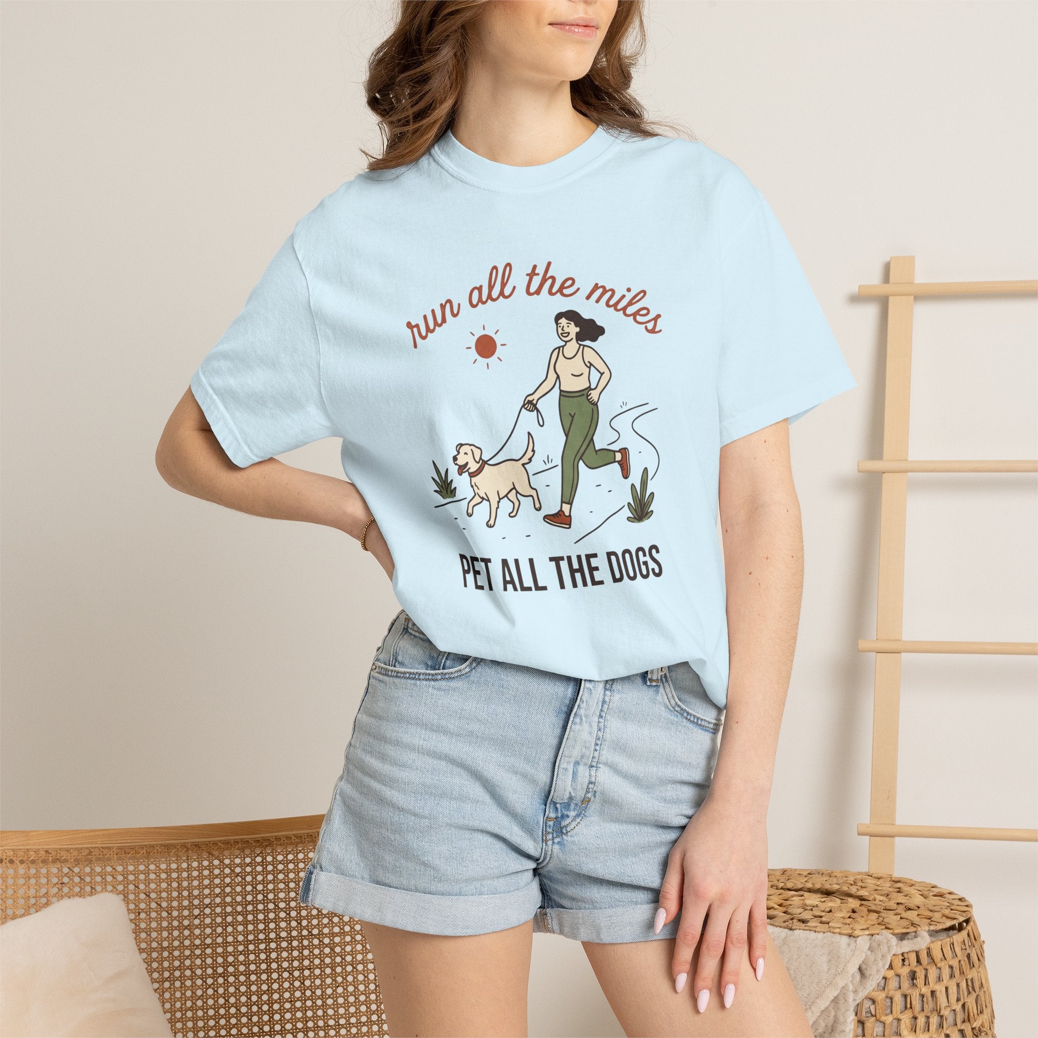 Run All the Miles, Pet All the Dogs Tee