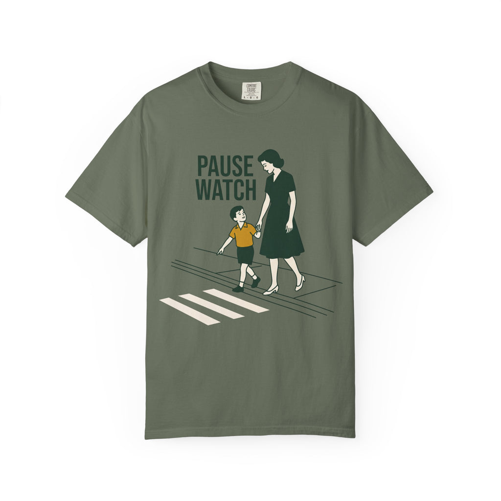Crosswalk? Pause Watch. Tee