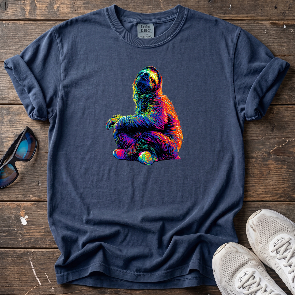 Active Recovery Sloth Tee — True Navy