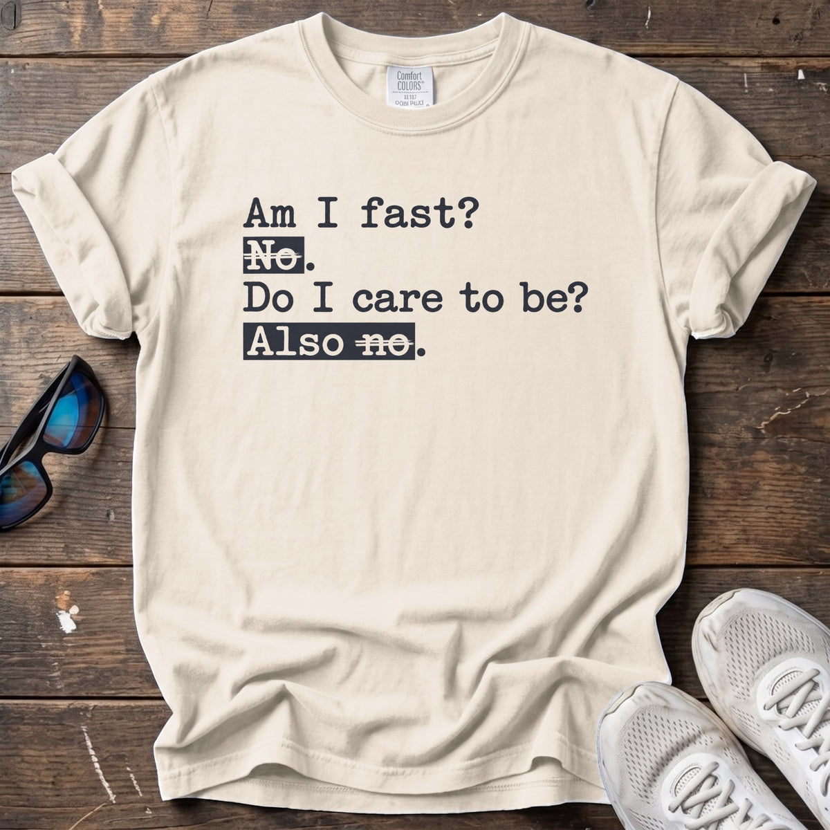 Am I Fast? Also No Tee — Ivory