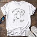 Apparently, I Like Running Outline Tee — White