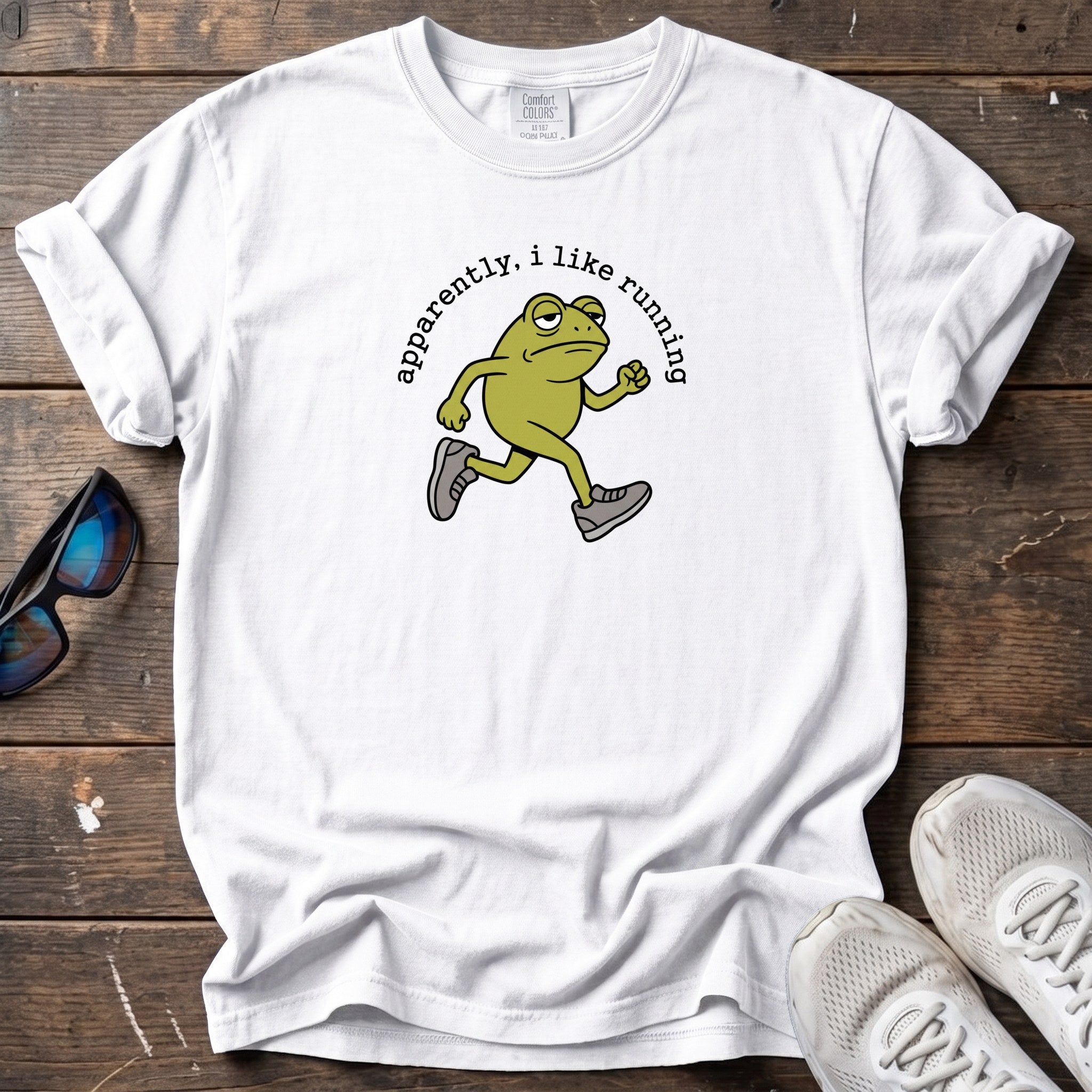 Apparently, I Like Running Tee — White