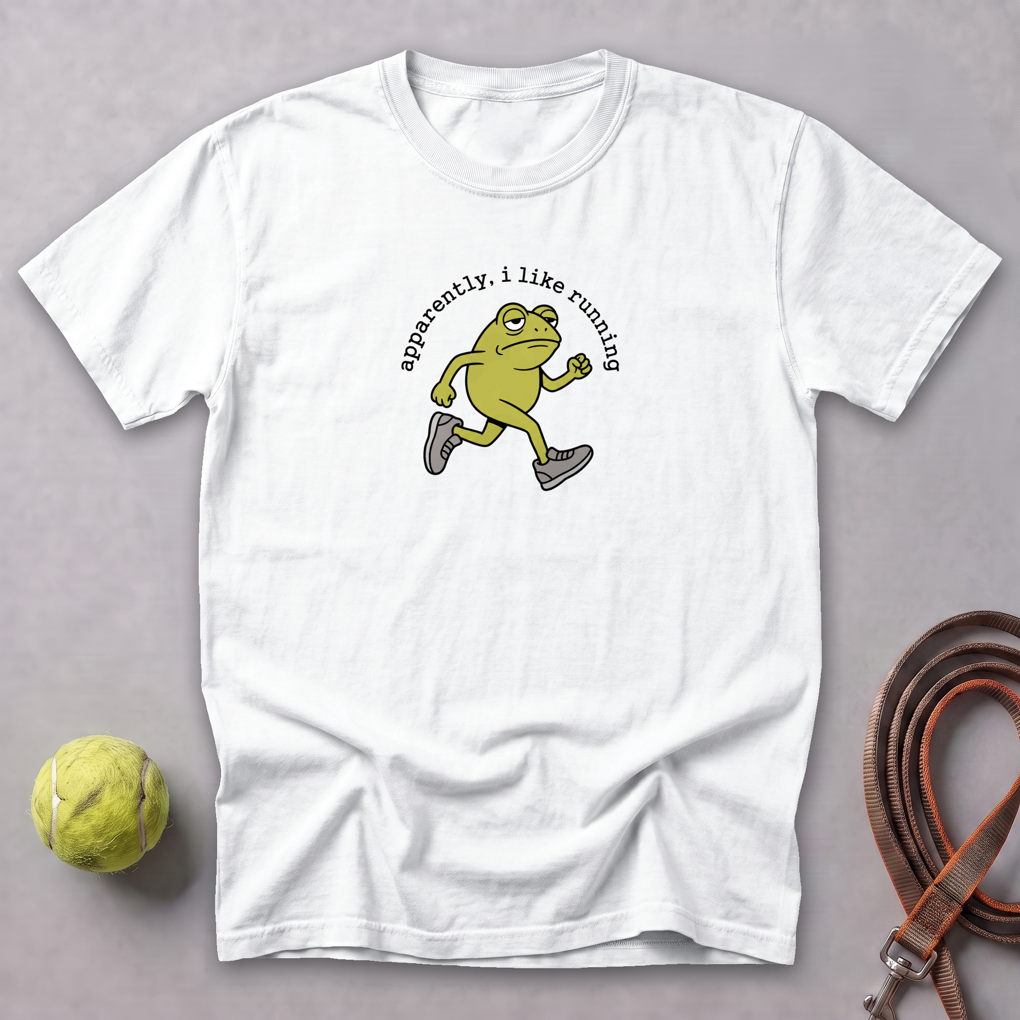 Apparently, I Like Running Tee — White