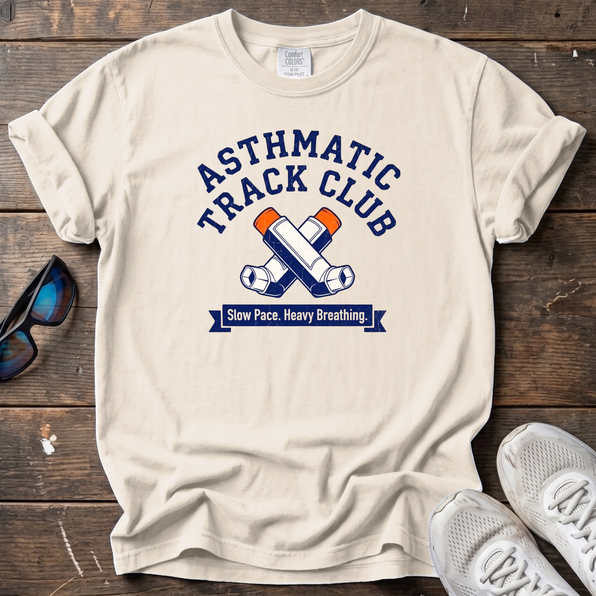 Asthmatic Track Club Tee — Ivory