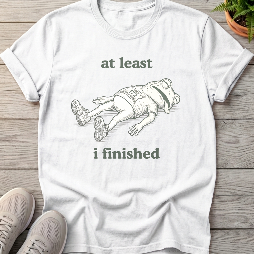 At Least I Finished Tee — White