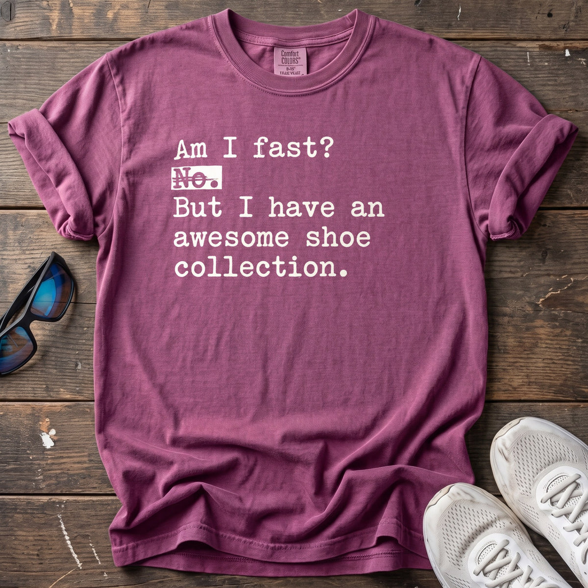 Awesome Shoe Collection Tee — Berry