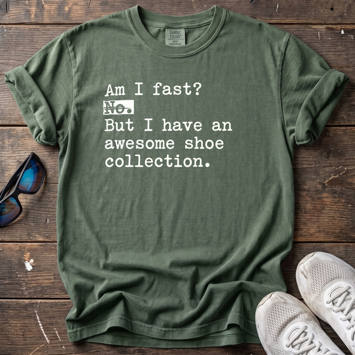 Awesome Shoe Collection Tee — Moss