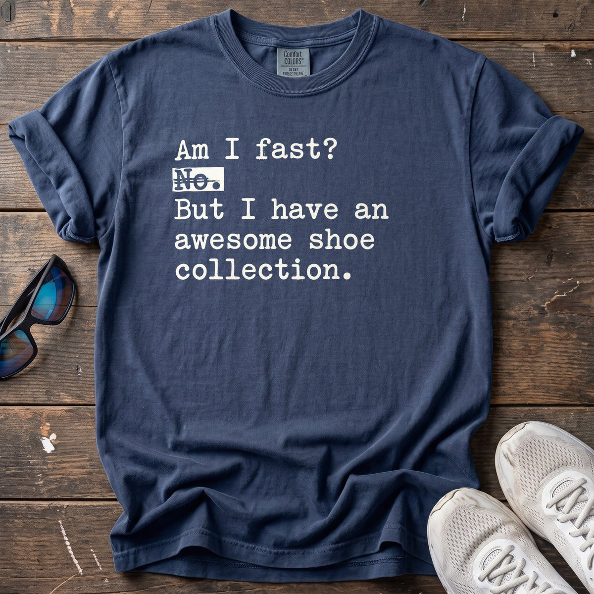 Awesome Shoe Collection Tee — True Navy