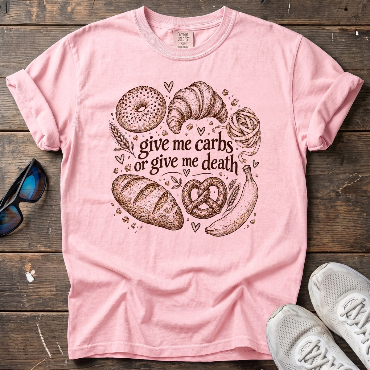 Carbs or Death Tee — Blossom
