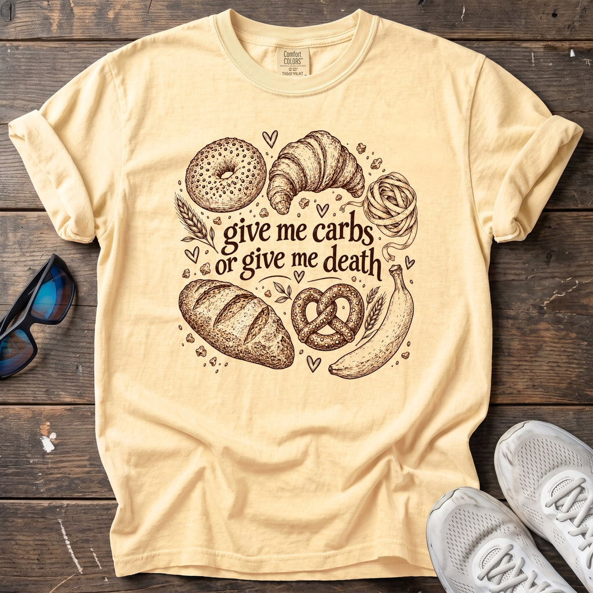 Carbs or Death Tee — Butter