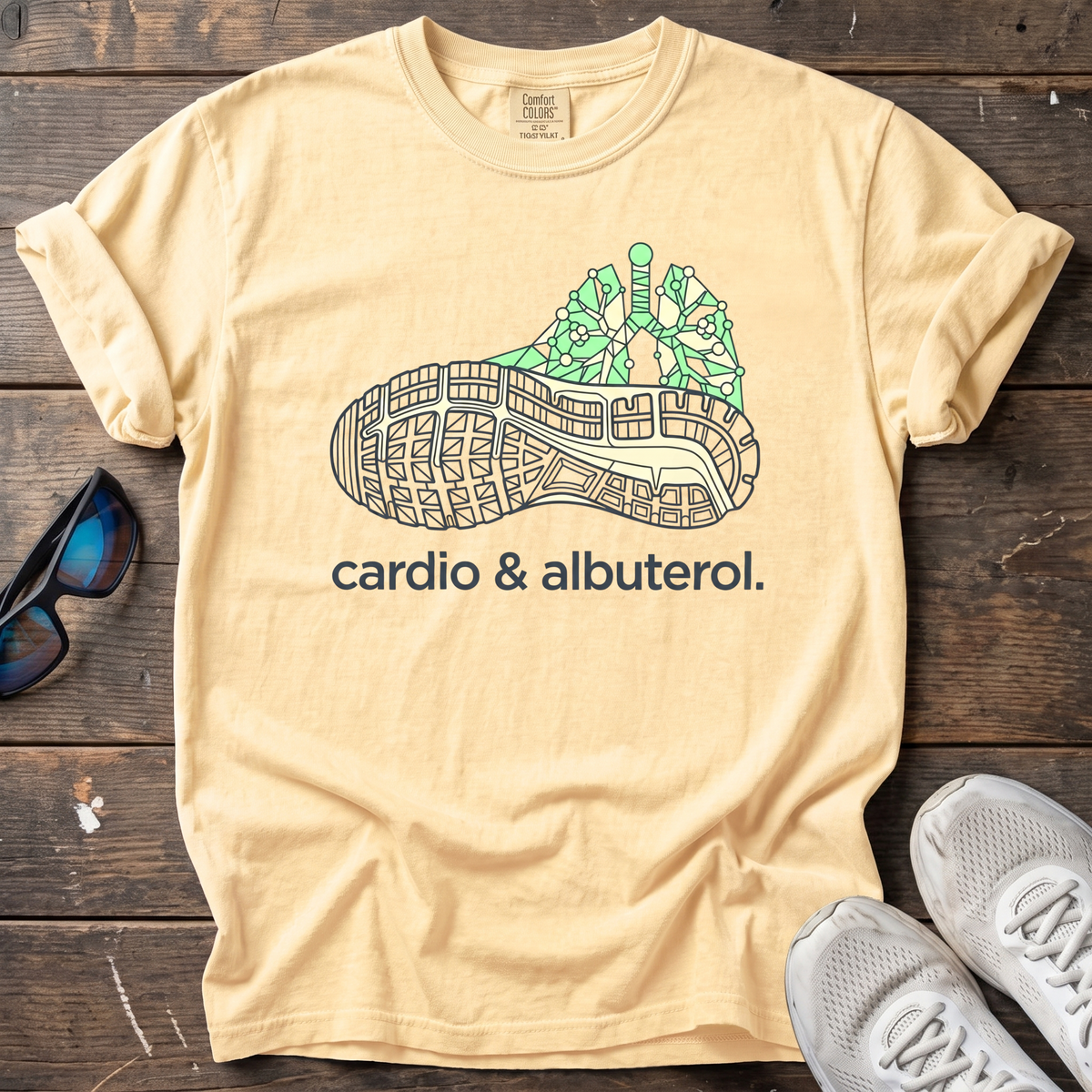 Cardio & Albuterol Tee — Butter