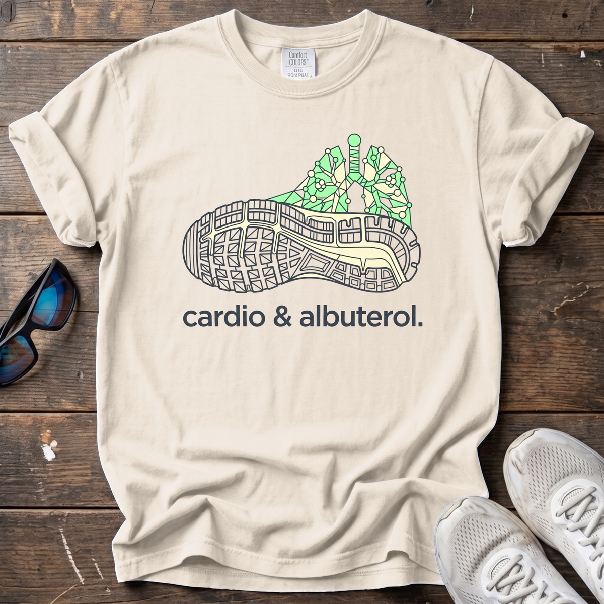 Cardio & Albuterol Tee — Ivory