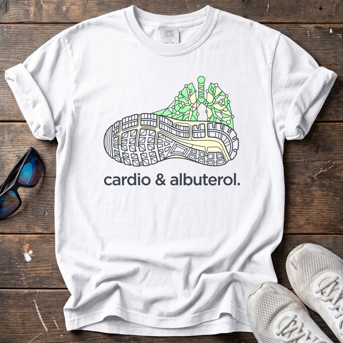 Cardio & Albuterol Tee — White