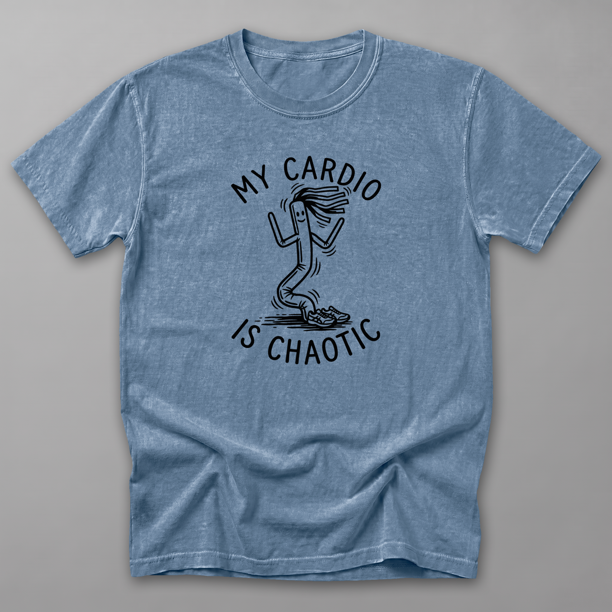 My Cardio Is Chaotic Tee — Blue Jean