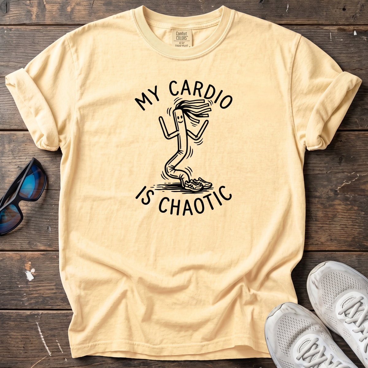 My Cardio Is Chaotic Tee — Butter