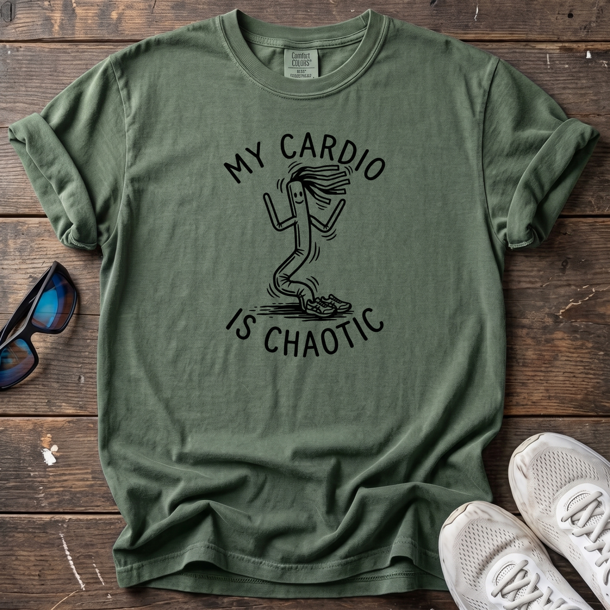 My Cardio Is Chaotic Tee — Moss