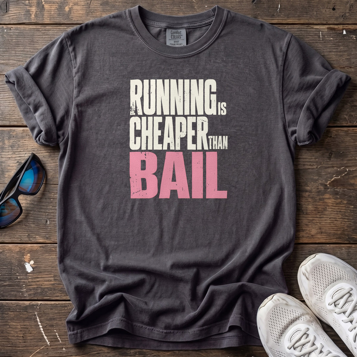 Cheaper than Bail Tee — Graphite