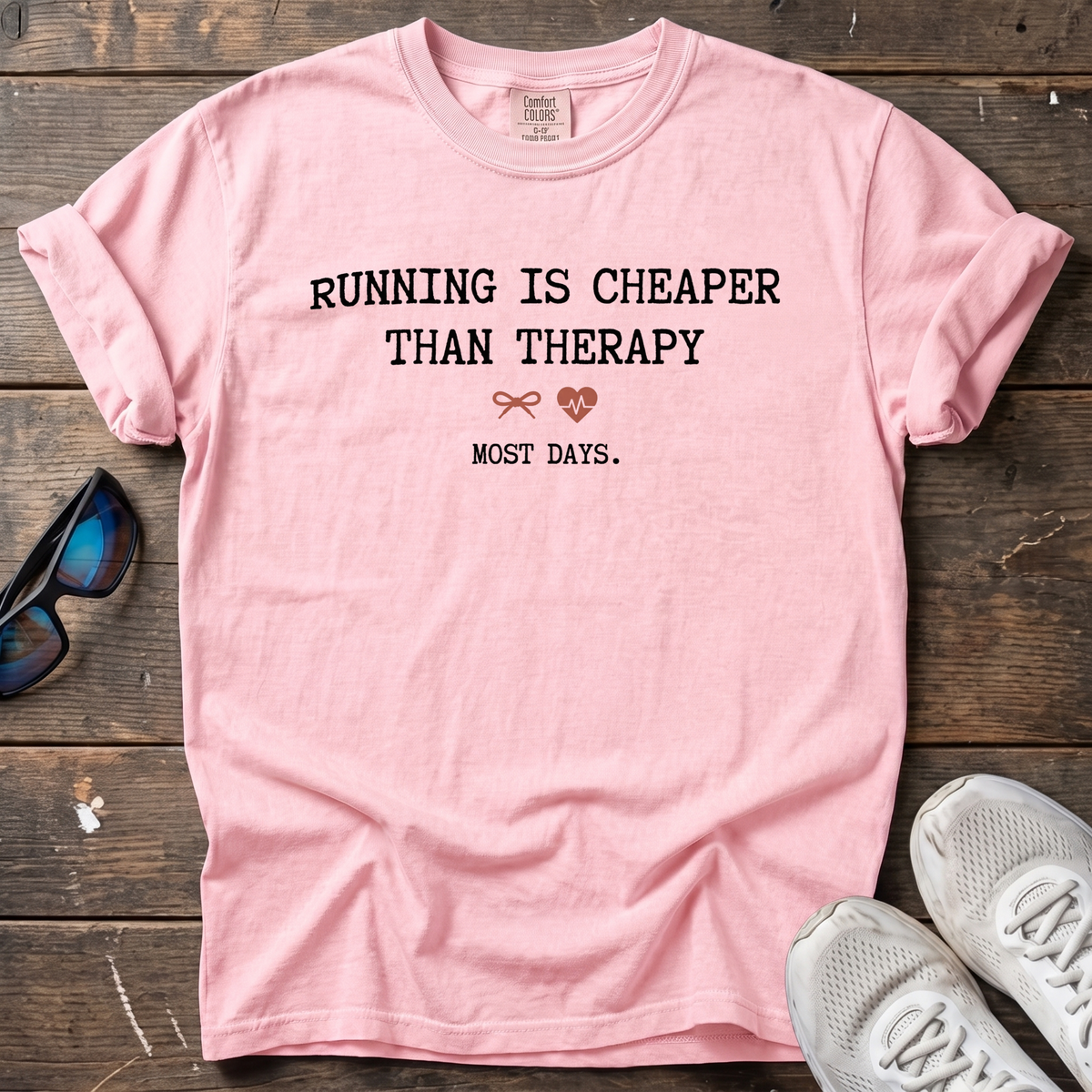Cheaper Than Therapy Tee — Blossom