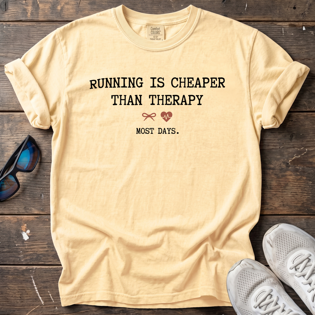 Cheaper Than Therapy Tee — Butter