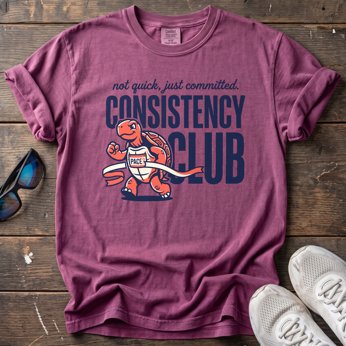 Consistency Club Tee — Berry