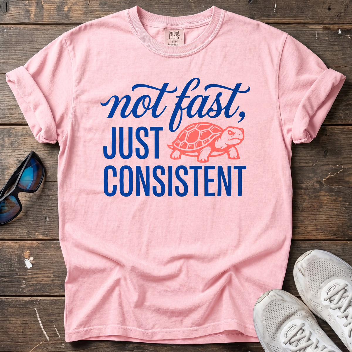 Consistent Determined Turtle Tee — Blossom