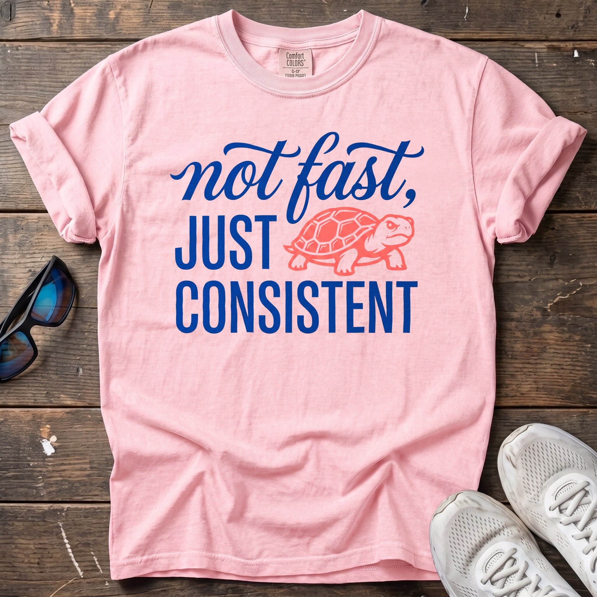 Consistent Determined Turtle Tee — Blossom