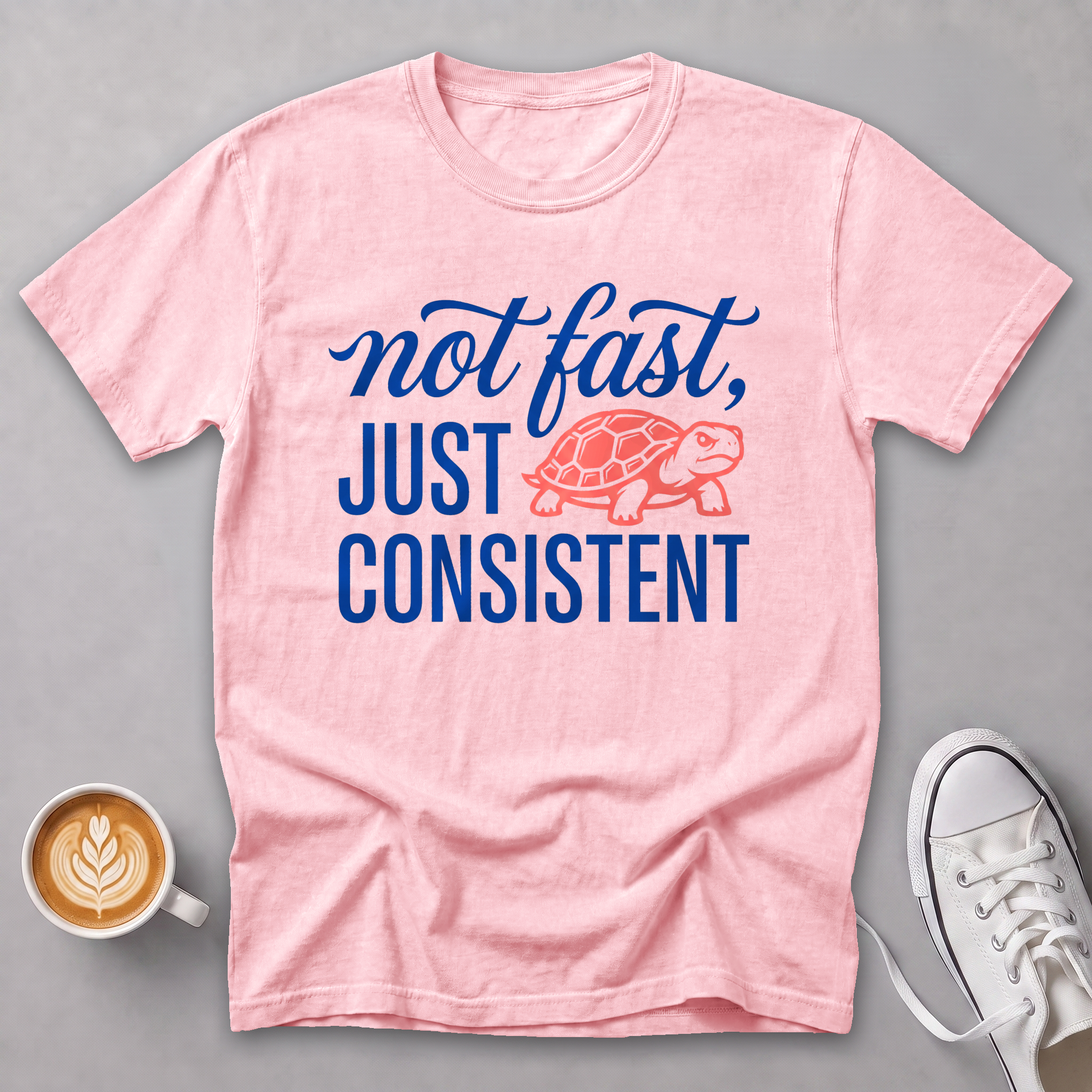 Consistent Determined Turtle Tee — Blossom