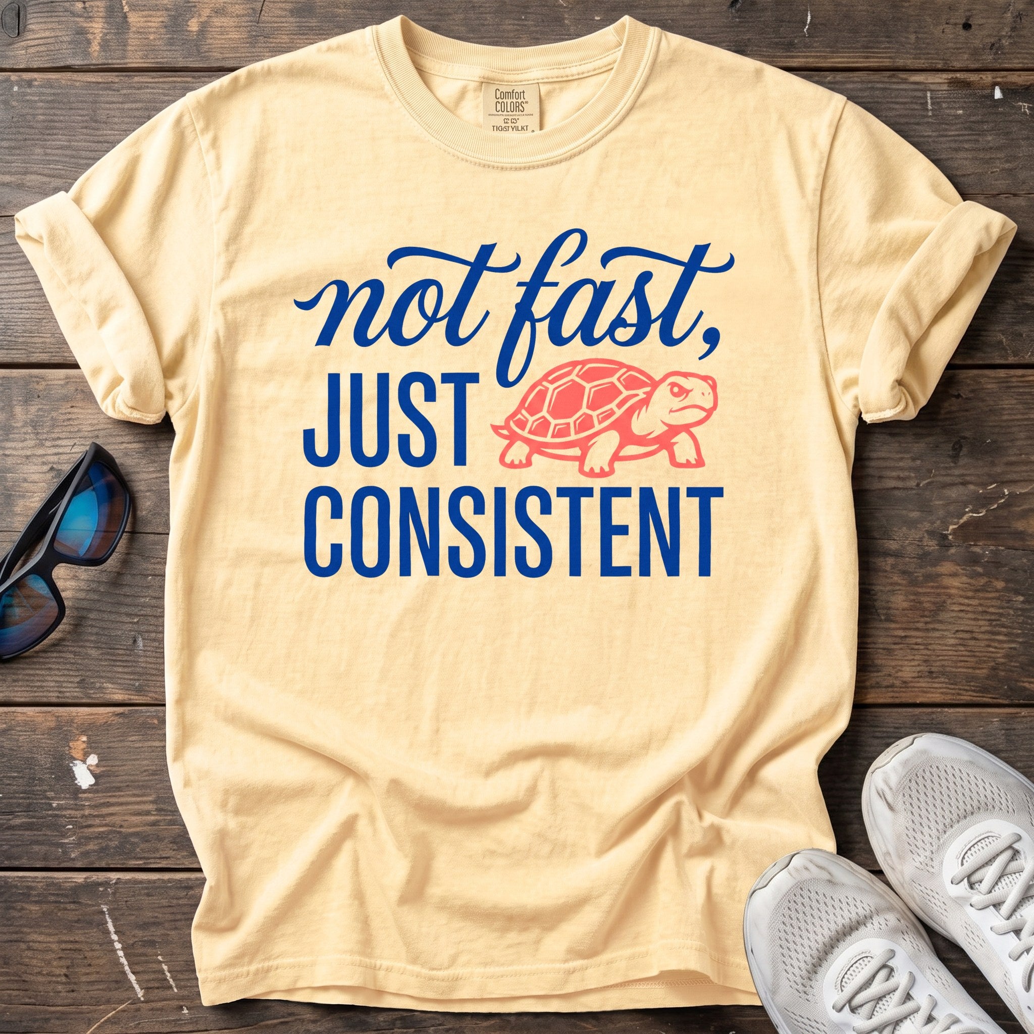 Consistent Determined Turtle Tee — Butter