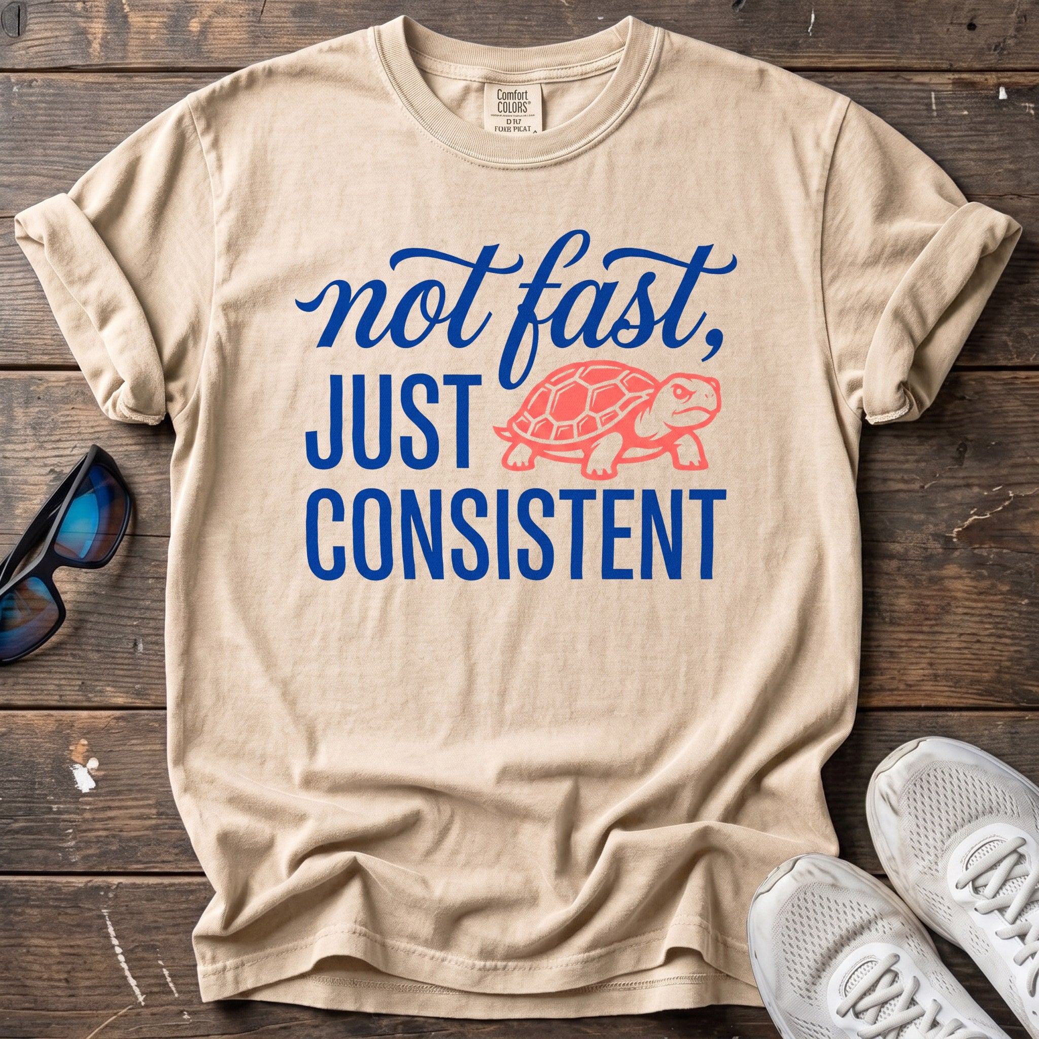 Consistent Determined Turtle Tee — Ivory