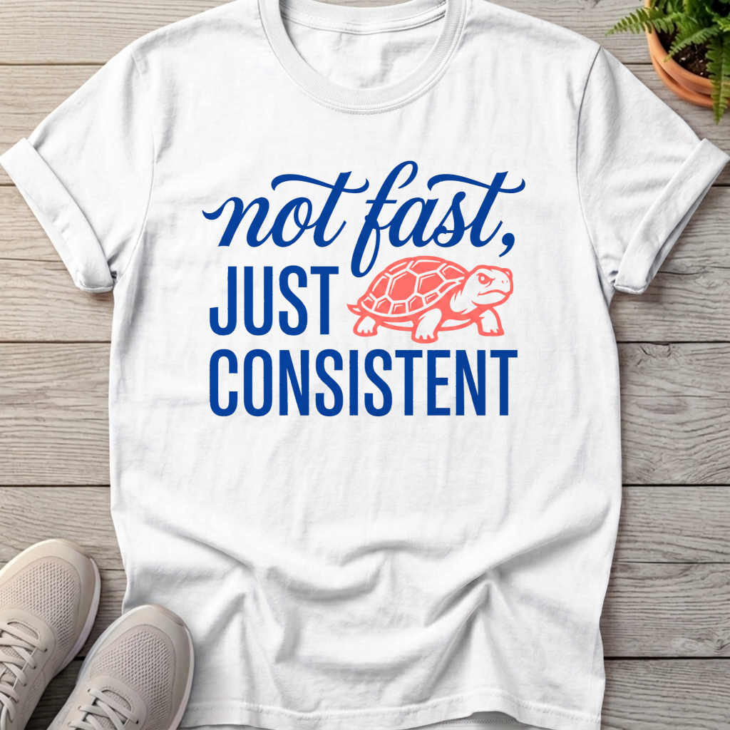 Consistent Determined Turtle Tee — White