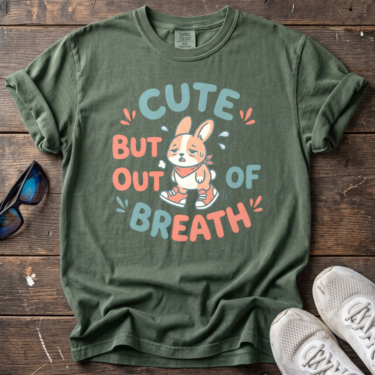 Cute but Out of Breath Tee — Moss