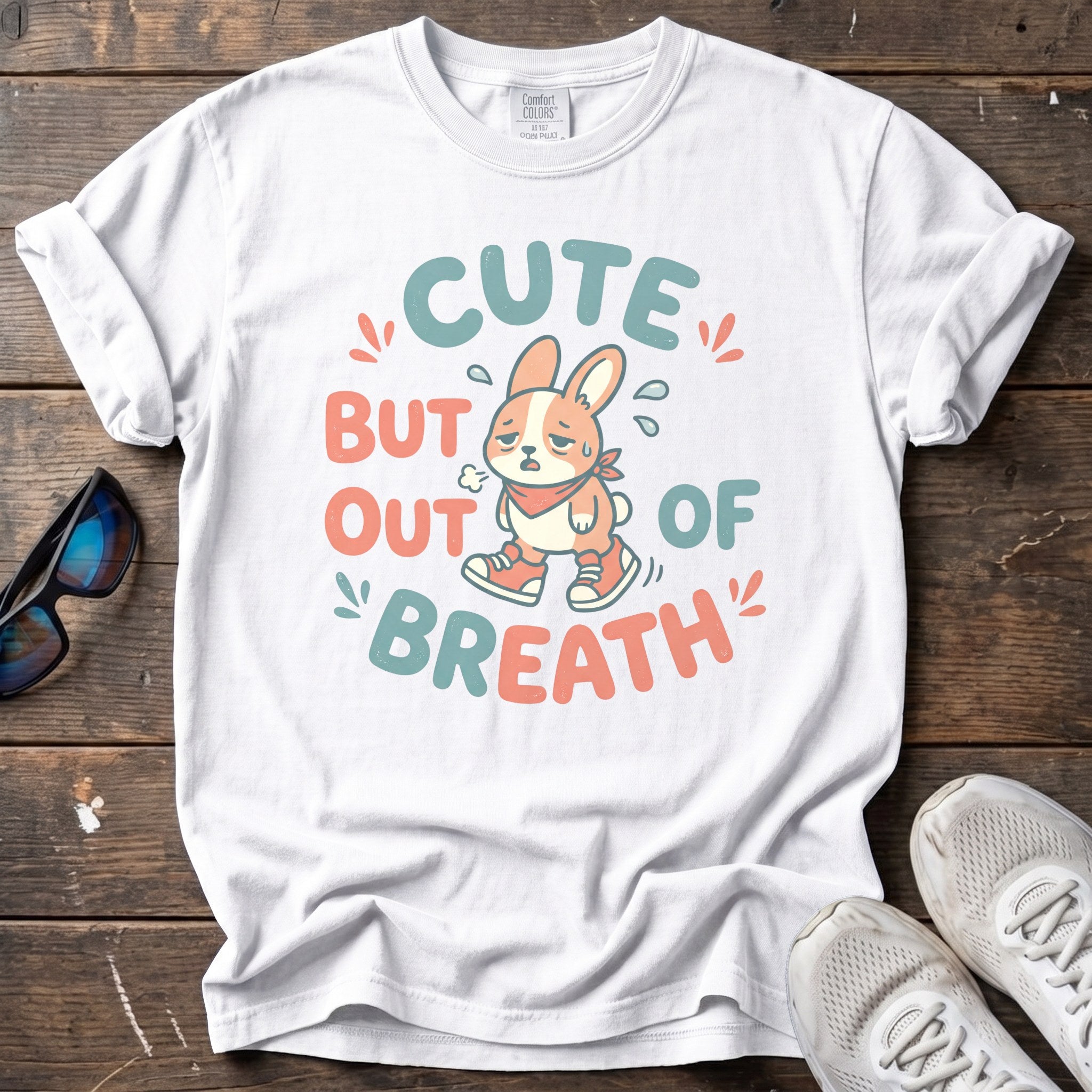 Cute but Out of Breath Tee — White