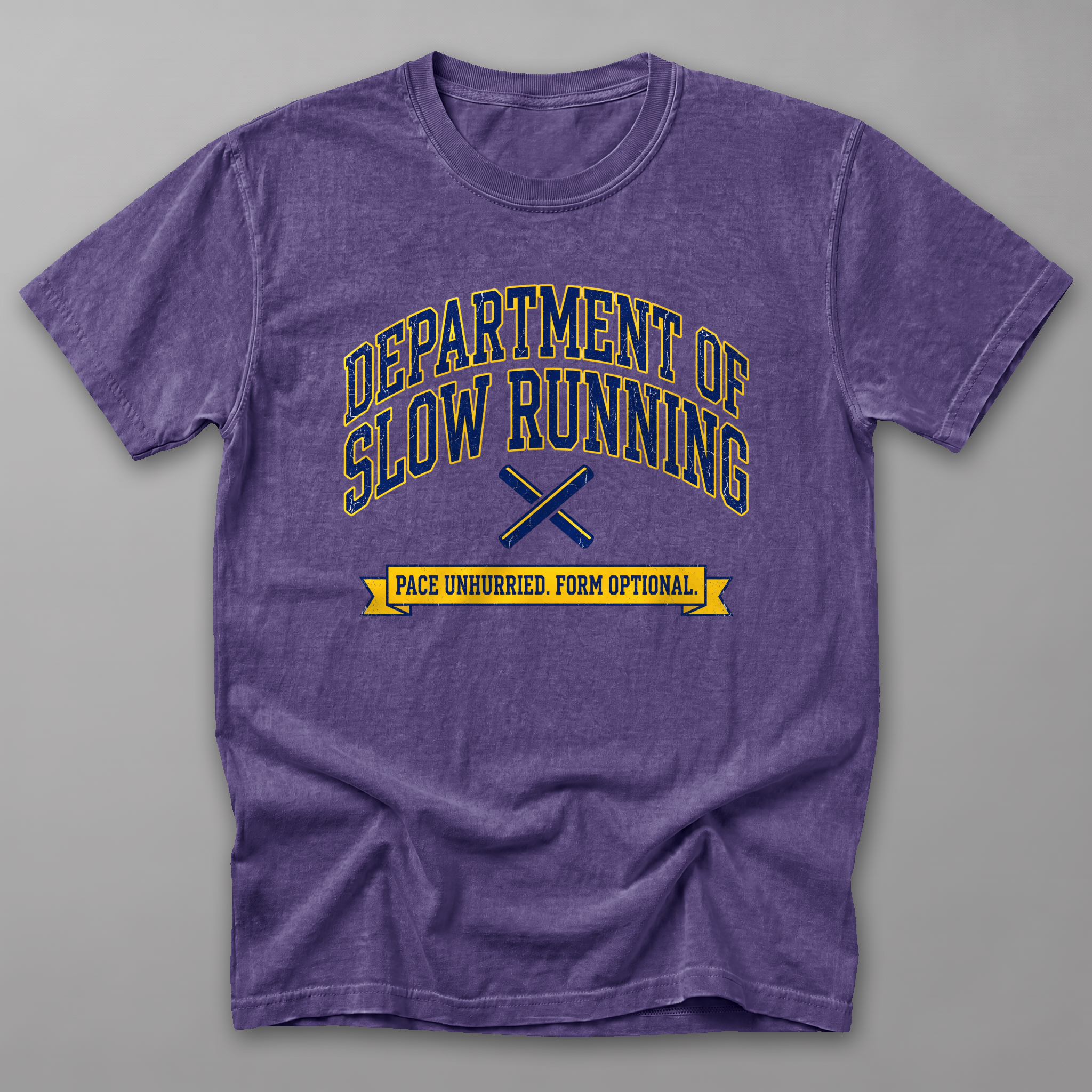 Dept. of Slow Running Tee — Grape