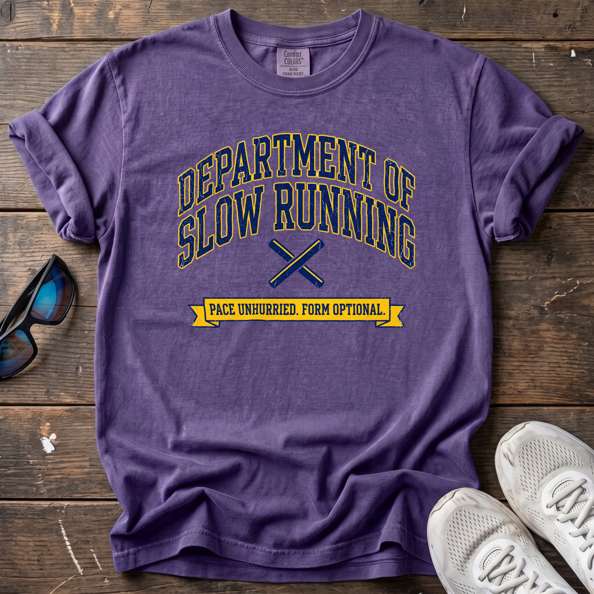 Dept. of Slow Running Tee — Grape
