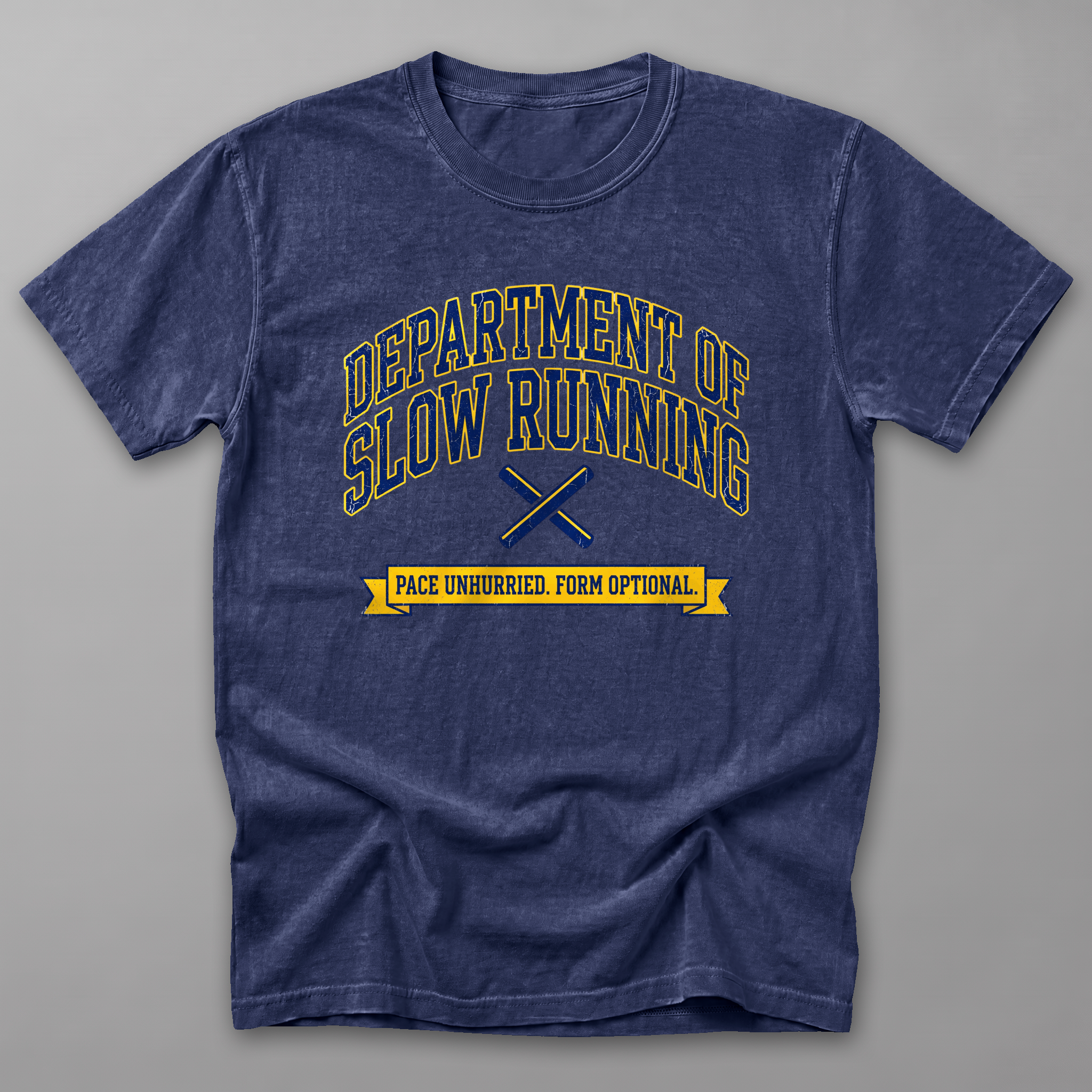Dept. of Slow Running Tee — True Navy