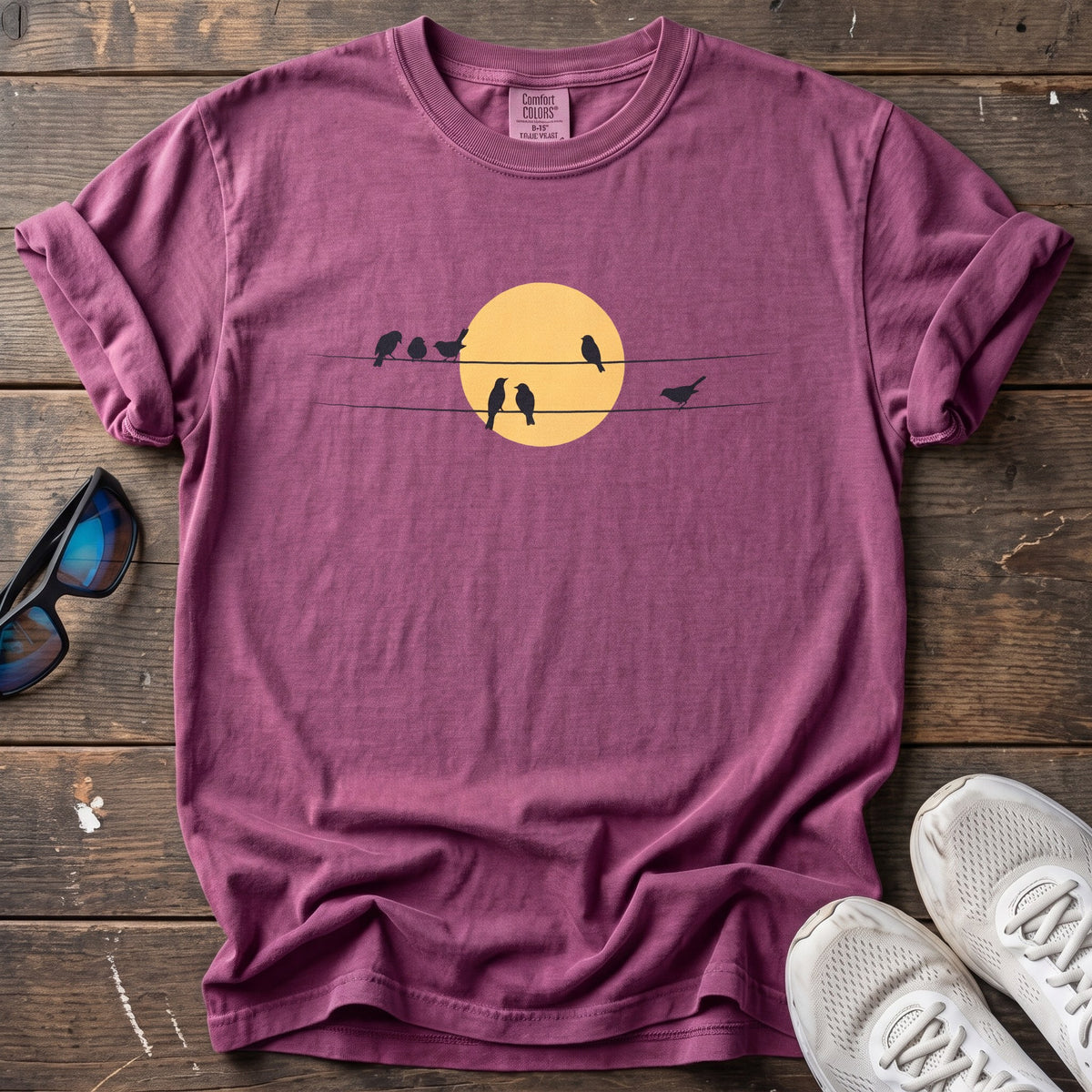 Early Birds Tee — Berry