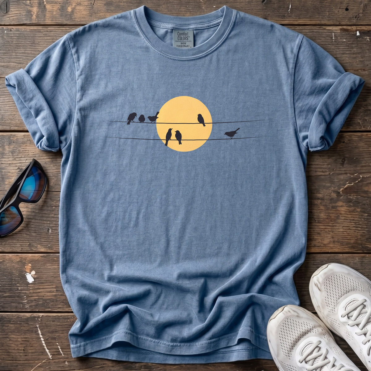 Early Birds Tee — Blue Jean