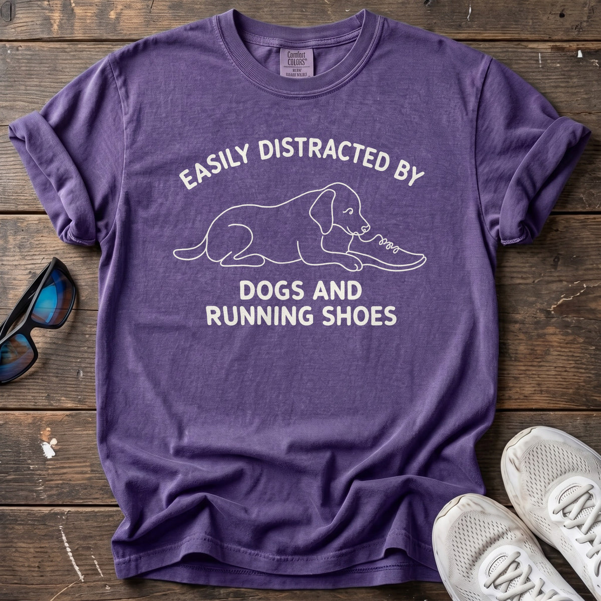 Easily Distracted Tee — Grape