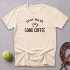 Easy Miles, Good Coffee Tee — Ivory