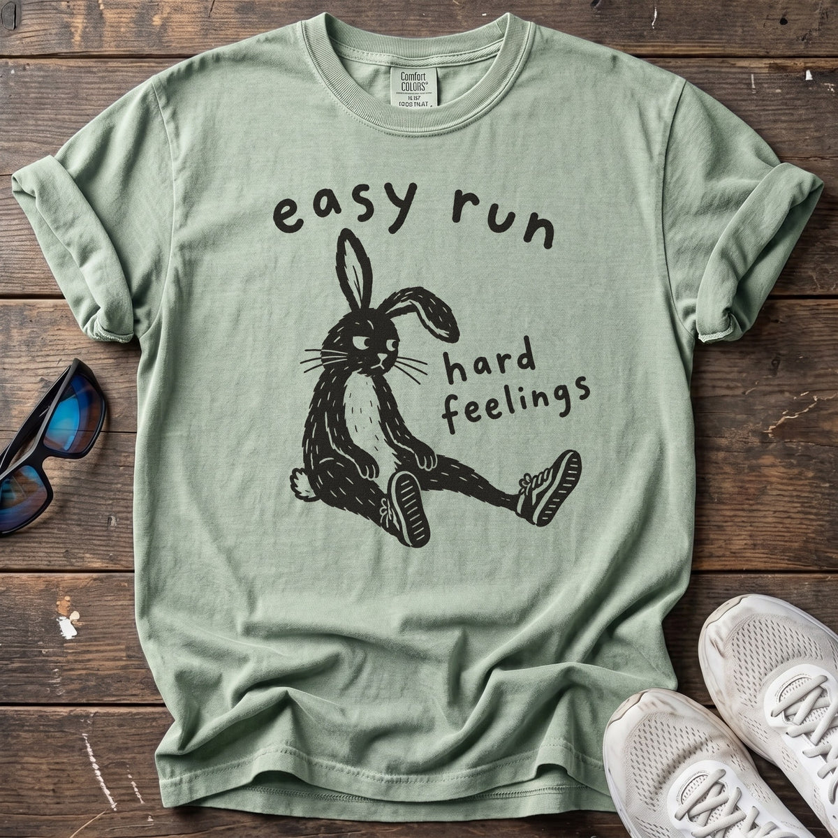 Easy Run, Hard Feelings Tee — Bay