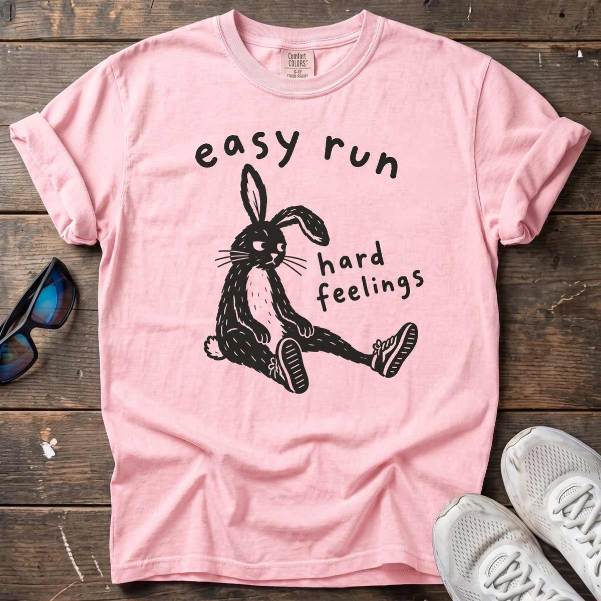 Easy Run, Hard Feelings Tee — Blossom