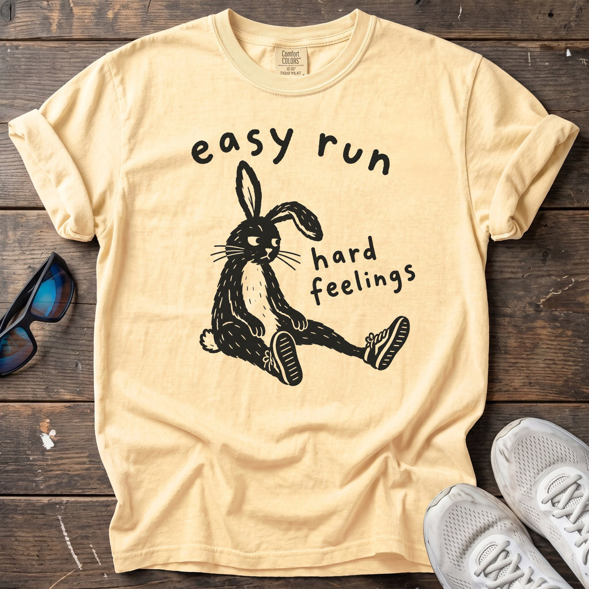 Easy Run, Hard Feelings Tee — Butter