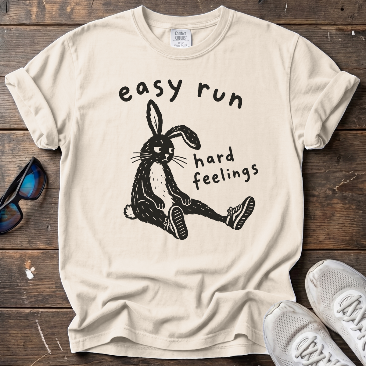 Easy Run, Hard Feelings Tee — Ivory