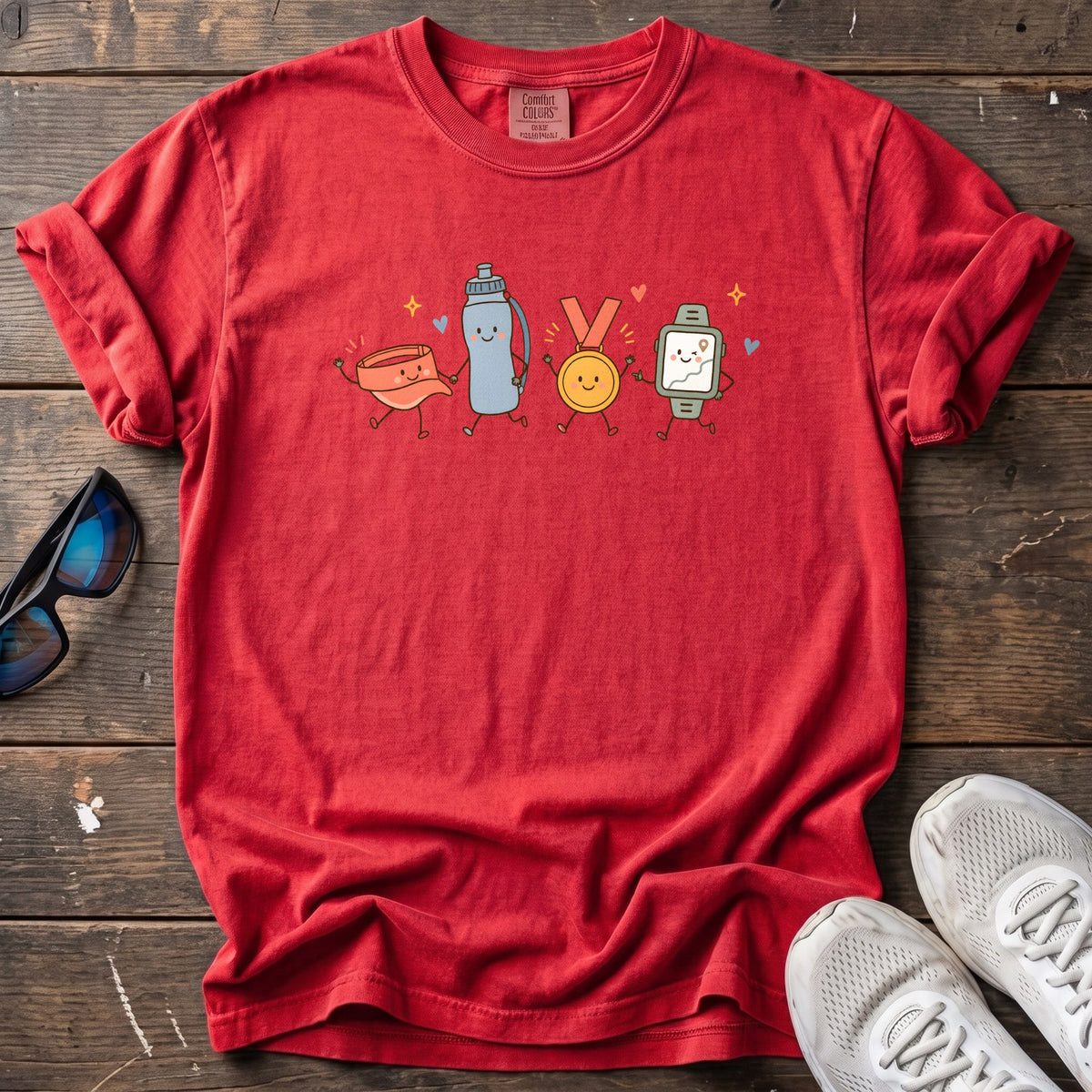 Emotional Support Crew Tee — Red